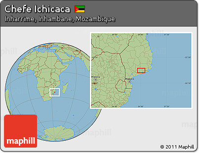 Savanna Style Location Map of Chefe Ichicaca