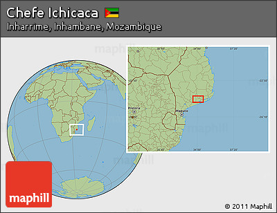 Savanna Style Location Map of Chefe Ichicaca