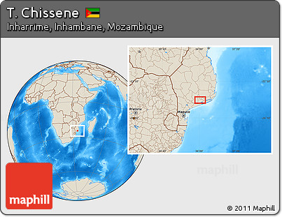 Shaded Relief Location Map of T. Chissene