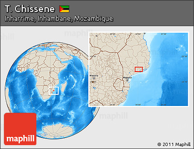 Shaded Relief Location Map of T. Chissene