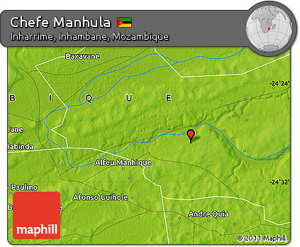 Physical Map of Chefe Manhula
