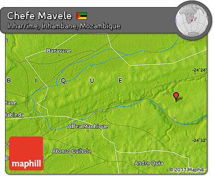 Physical Map of Chefe Mavele