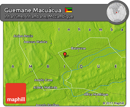 Physical Map of Guemane Macuácua