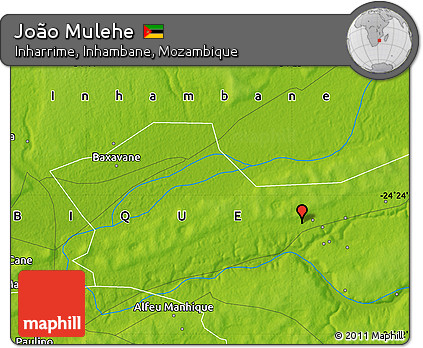 Physical Map of João Mulehe