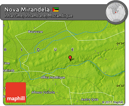Physical Map of Nova Mirandela