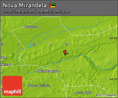 Physical Map of Nova Mirandela