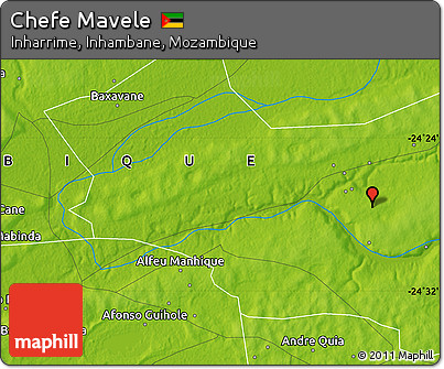 Physical Map of Chefe Mavele