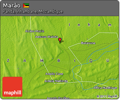 Physical Map of Marão