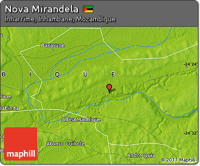 Physical Map of Nova Mirandela