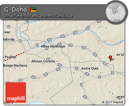 Shaded Relief Map of G. Doho