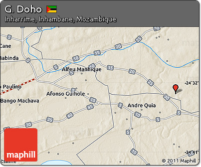 Shaded Relief Map of G. Doho