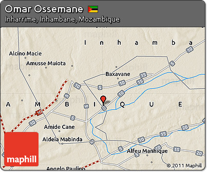 Shaded Relief Map of Omar Ossemane