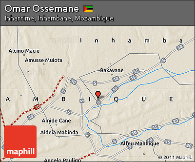 Shaded Relief Map of Omar Ossemane