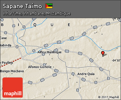 Shaded Relief Map of Sapane Taímo