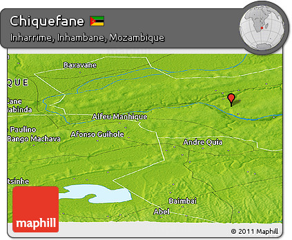 Physical Panoramic Map of Chiquefane