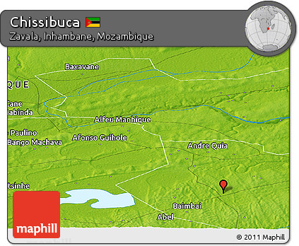 Physical Panoramic Map of Chissibuca