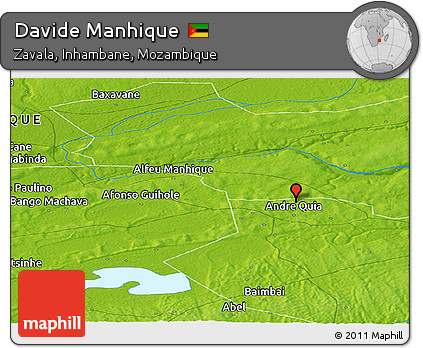 Physical Panoramic Map of Davide Manhique