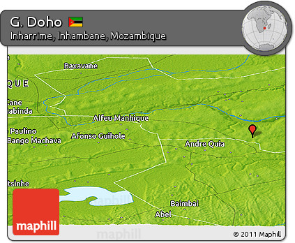 Physical Panoramic Map of G. Doho