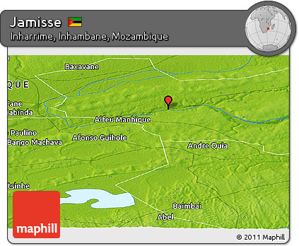 Physical Panoramic Map of Jamisse