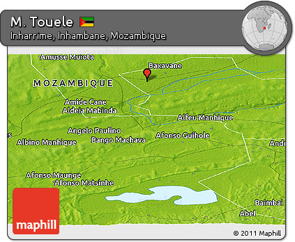Physical Panoramic Map of M. Touele