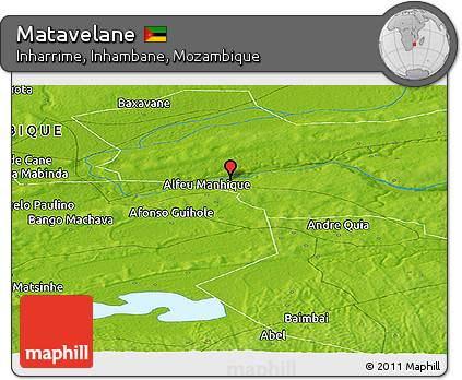 Physical Panoramic Map of Matavelane