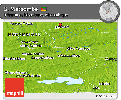 Physical Panoramic Map of S. Matsombe