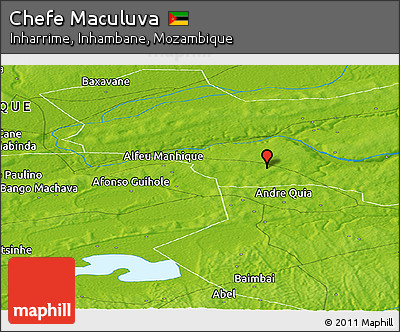 Physical Panoramic Map of Chefe Maculuva
