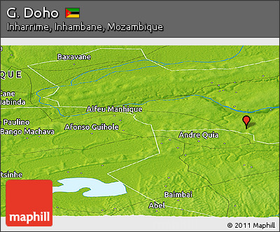 Physical Panoramic Map of G. Doho