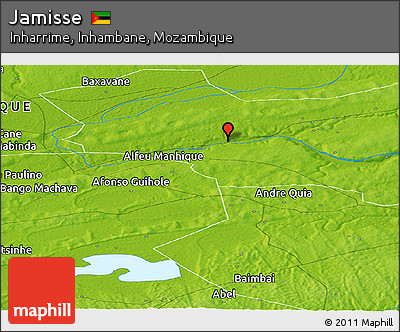 Physical Panoramic Map of Jamisse