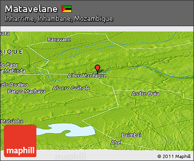 Physical Panoramic Map of Matavelane