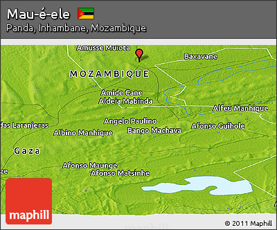 Physical Panoramic Map of Mau-é-ele