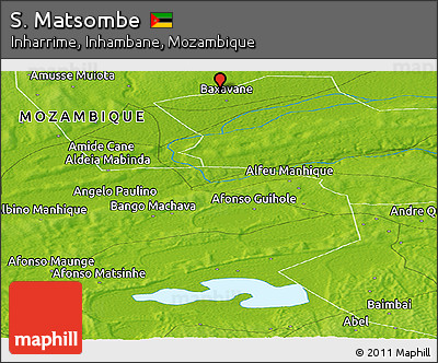 Physical Panoramic Map of S. Matsombe