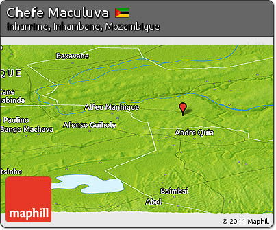 Physical Panoramic Map of Chefe Maculuva