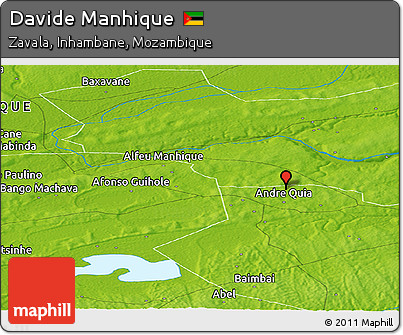 Physical Panoramic Map of Davide Manhique