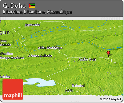 Physical Panoramic Map of G. Doho
