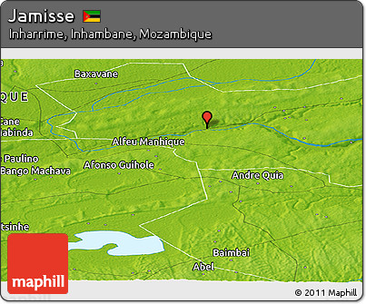 Physical Panoramic Map of Jamisse