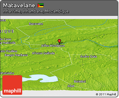 Physical Panoramic Map of Matavelane