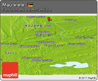 Physical Panoramic Map of Mau-é-ele