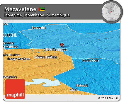 Political Panoramic Map of Matavelane