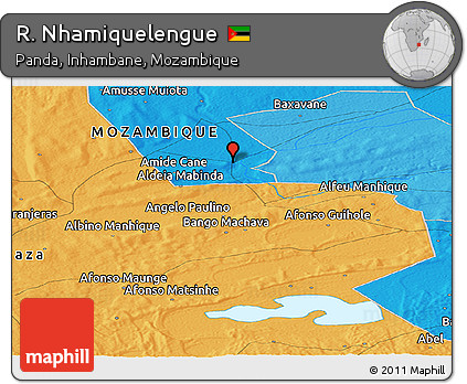 Political Panoramic Map of R. Nhamiquelengue