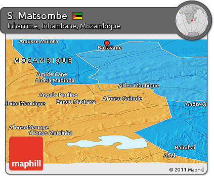 Political Panoramic Map of S. Matsombe