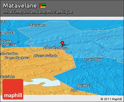 Political Panoramic Map of Matavelane