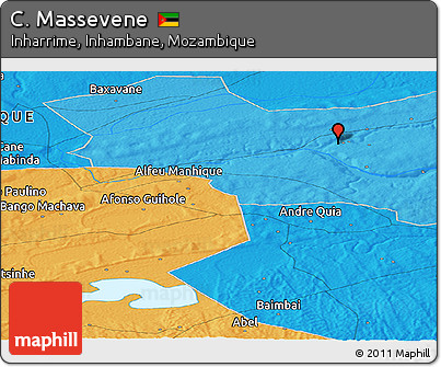 Political Panoramic Map of C. Massevene