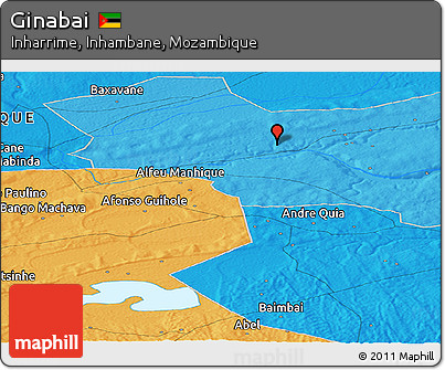 Political Panoramic Map of Ginabai