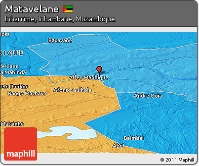 Political Panoramic Map of Matavelane