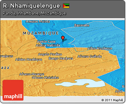 Political Panoramic Map of R. Nhamiquelengue