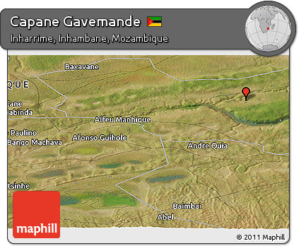 Satellite Panoramic Map of Capane Gavemande