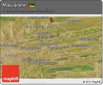 Satellite Panoramic Map of Mau-é-ele