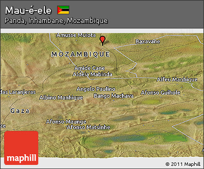 Satellite Panoramic Map of Mau-é-ele