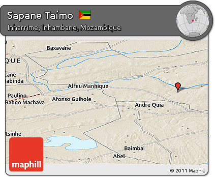 Shaded Relief Panoramic Map of Sapane Taímo